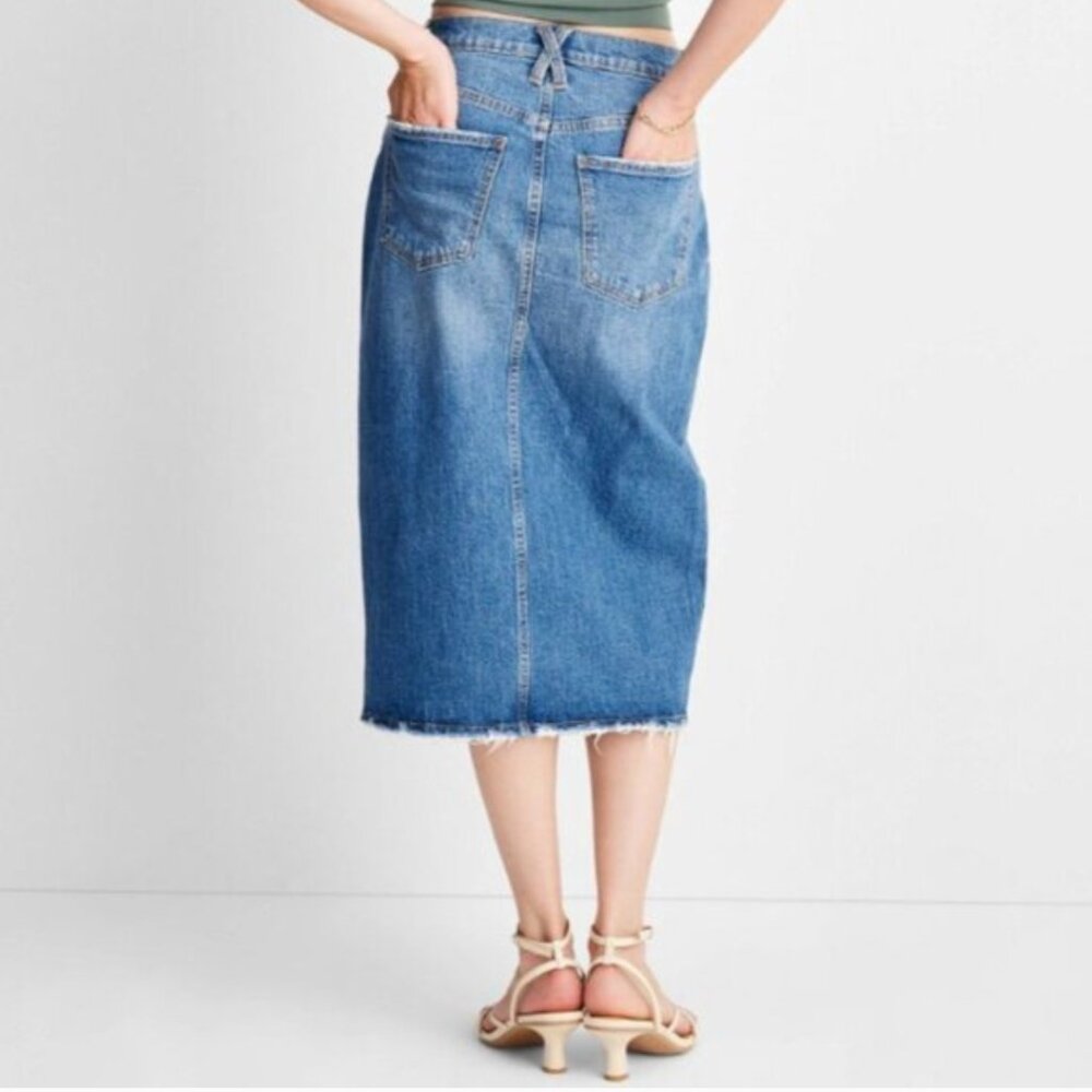 Universal Thread High-Rise Midi Jean Skirt - Picture 3 of 11